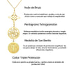 Triple Protection Amulets Necklaces for Women Witch Knot Pentagram Tetragrammaton St. Benedict Stainless Steel Jewerly Gift - Image 5