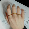 Three-Piece Stainless Steel Stacking Ring Set in Gold-Tone with Sizes 6 through 9 - Image 3
