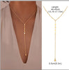 Stainless Steel Lariat Necklace Gold Plated, Dainty Long Necklace Laryered Necklaces For Women Girls, Y Shape Drop Pendant - Image 11