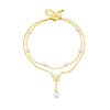 316L Stainless Steel Golden Ocean Series Zircon Pearl Tassel Pendant Anklets Lady Foot Chain Jewelry Gift - Image 38