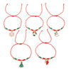 KunJoe 5pcs/set Cute Christmas Series Snowflake Tree Pendant Crystal Bracelet Women Ccb Beads Adjustable Thread Rope Bracelet - Image 5