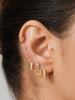 10 Pairs Small Gold Hoop Stud Earrings for Women, Gold Plated Tiny Stainless Steel Earrings Sets for Multiple Piercing - Image 3