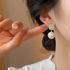 Pearl and Stone Drop Earrings in Gold-Tone or Silver-Tone - Image 4