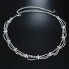 Bling Rhinestone Forehead Hair Chain Wedding Jewelry for Women Bohemian Multi Layer Crystal Wavy Headband Hair Accessories