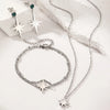 Stainless Steel Polaris Pendant Necklace Bracelet Earrings Set Female Simple Octagonal Star Jewelry Party Favors - Image 2