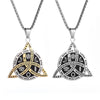 Stainless Steel Triquetra Symbol Necklace Celtic Witch Knot Pendant Necklace For Men Witchcraft Jewelry - Image 1