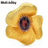 Charming Flower Brooches For Women Unisex 2-color Rhinestone Elegant Plants Party Office Brooch Pins Gifts - Image 2