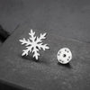 Stainless Steel Snowflake Brooch Pin in Gold-Tone or Silver-Tone - Image 3