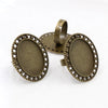 18x25mm 5pcs Antique Silver Bronze Plated Mixed Styles Oval Adjustable Ring Settings Blank/Base - Image 16
