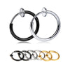Wkoud 1 Pair Punk Mens/Womens Stealth Clip On Earrings NO Hole Earrings Ear Cuff Spring Clip Helix Ring Hoop Fake Ear Ring Hoop - Image 1