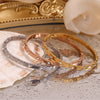 Stainless Steel Bangle Gold Silver Rose Gold Color Crystals Buckle Van Be Opened Bracelets Jewelry Women Men - Image 3