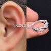 Adjustable Ear Cuff No Piercing with Cubic Zirconia Butterfly and Flower Designs - Image 7
