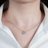– Necklace Sparkling Solitaire Lab-Grown Diamond Pendant Necklaces for Women Daily Jewelry - Image 4