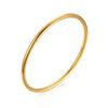 Women Gold Color Stainless Steel Cuff Bracelet, Chic Jewelry Wristband Plain Slip Bangle, Stacking Bracelet Gift to Young Girls - Image 7