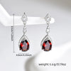 Red Water Droplet Cubic Zirconia Earrings, and Shiny Women's Jewelry Gift Suitable for Daily Holiday Wear - Image 4