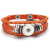 Leather 18MM Snap Button Bracelet Bangle Handmade Braided Leather Snap Bracelets for Women Men Buttons Jewelry - Image 10