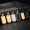 Military Dog Tag Pendant Chain Necklace For Men 316L Stainless Steel Jewelry Accessories Gift - Image 5