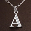 26 Letter Silver Necklace Pendant For Women Clavicle Chain Wedding Jewelry Party Gift - Image 2