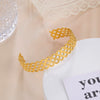 Stainless Steel Cuff Bracelet on Hand Women Geometric Flower Leaves Eye Adjustable Open Gold Color Bangle Jewelry - Image 8