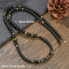 1PC Men's Retro Ethnic Style Africa Stone Necklace for Men Hippie Bohemia Long Beaded Necklace Man Tribal Jewelry Collar Hombre - Image 14