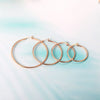 Big Hoop Earrings For Women Minimalist Circle Classic Cartilage Earring Rose Gold Color Hoops Jewelry - Image 4