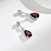 Red Water Droplet Cubic Zirconia Earrings, and Shiny Women's Jewelry Gift Suitable for Daily Holiday Wear - Image 3
