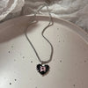 Harajuku Punk Love Heart Rhinestones Gothic Titanium Steel Necklace For Women Cool Girl Party Jewelry Gifts For Friend - Image 3