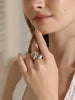La. Muses Mixed Color Twisted Line Stainless Steel Women's Ring Pvd Gold-plated Jewelry Gift - Image 2