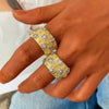 European and American Retro Inlaid Diamond Star Ring Bangles Set - Image 3