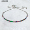 10 pieces Slim Colors zircon tennis bracelets zirconia crystal women bracelet Summer jewelry accessories 40083 - Image 13