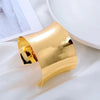 Geometric Metal Wide Cuff Open Bangle Jewelry Accessories Personalized Design Metal Glossy Bracelets for Women - Image 11