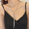 316L Stainless Steel Jewelry 134cm Pull Adjusting Charm Flat Snake Chain Choker Necklaces Pendants For Women - Image 20