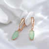 Clear Light Blue Zircon Earring for Women Rose Gold Color Simple Daily Party Jewelry - Image 4