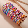 12Pcs/set Unicorn Cat Flower Charm Elastic Handmade Beaded Bracelets for Women Girls Birthday Party Jewelry Friendship Gift - Image 11