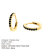 Stainless Steel Birthstone Earrings Minimalist Huggie Hoop Earrings For Women Unisex earrings for women jewelry - Image 17