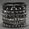 4Pcs/Set Gothic Punk Rock Square Rivet Bracelet Daily and Party Gothic Tassel Metal Chain Accessories Valentine's Jewelry Gift - Image 17