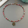 Christmas Necklaces for Women Girls Handmade Rice Beads X'mas Tree Santa Claus Snowman Gift Necklace Pendant Year Jewelry - Image 11