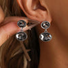 Minimalist Sparkling Black Rhinestone Drop Earrings Women Geometric Pendant Earrings Jewelry Gifts - Image 2
