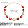 Chunky CZ Necklaces Bracelets Big Square Multi Color Zircon Necklace Bracelet Gold Plated Stainless Steel Statement Jewelry - Image 20