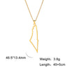 Map Outline Pendant Necklace with 45 cm Stainless Steel Chain - Image 20