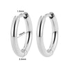 1 Pair Titanium Classic Hinged Huggie Hoops Minimalist 18G Platinum Plated Lightweight Earlobe Earrings - Image 7