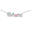 Colored Zircon Inlaid Amusement Park Pendant Necklace Cute Sweet Design Versatile Jewelry Accessory - Image 9