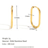 Classic Multi-Size U-Shape Hoops Gold Plated Women's Earrings 316L Stainless Steel Women's Jewelry - Image 9
