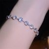 Charm Female White Zircon Stone Bowknot Bracelet Cute Silver Color Adjustable Wedding Jewelry For Women - Image 3