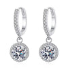 Silver Round Earrings for Women Evening Style - Image 2