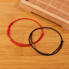 Red or Black Cord Bracelet with Bead Detail and Adjustable Fit - Image 4