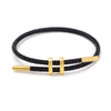 Multicolor Cord Bracelet with Adjustable Wire and Charm Detail - Image 3