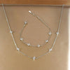 Silver Four-leaf Flower Necklace Bracelet Set for Women Vintage Design Sparking Jewelry Set Party Jewelry Gifts - Image 8