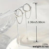 Silvery Tassel Hoop Pendant Earrings, Jewelry, Birthday Gift For Women - Image 3