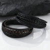 Multi Layer Braided Rope Bracelets for Men,Classic Handmade PU Leather Wristband with Magnetic Buckle, Punk Jewelry Gift - Image 5